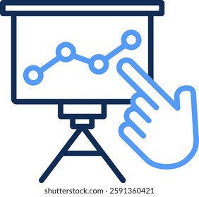 Presentation Icon Line Color Vector Illustration