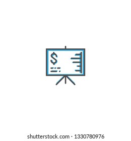 presentation icon line design. Business icon vector illustration design