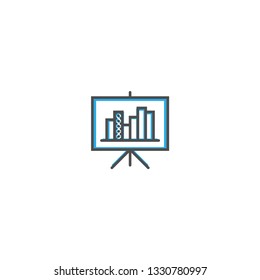 presentation icon line design. Business icon vector illustration design