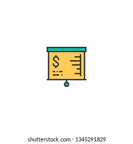 presentation icon line design. Business icon vector illustration