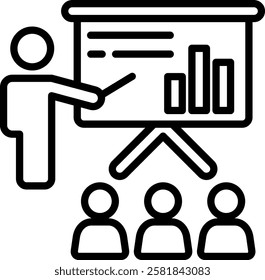 Presentation Icon Line Vector Illustration