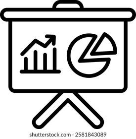 Presentation Icon Line Vector Illustration