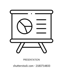 presentation icon. Linear style sign isolated on white background. Vector illustration