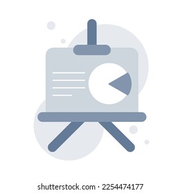 Icono de presentación o logotipo, plan de negocio. Ilustración del vector