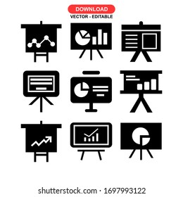 presentation icon or logo isolated sign symbol vector illustration - Collection of high quality black style vector icons
