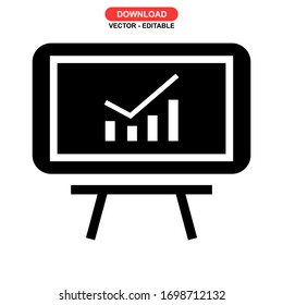 presentation icon or logo isolated sign symbol vector illustration - high quality black style vector icons
