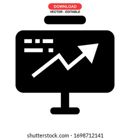 presentation icon or logo isolated sign symbol vector illustration - high quality black style vector icons
