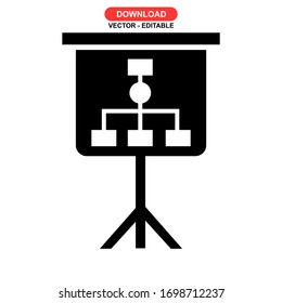 presentation icon or logo isolated sign symbol vector illustration - high quality black style vector icons
