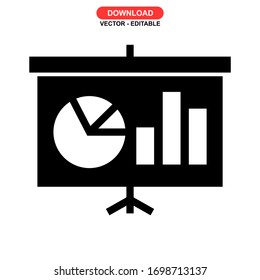 presentation icon or logo isolated sign symbol vector illustration - high quality black style vector icons

