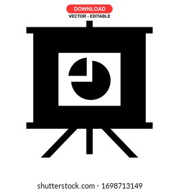 presentation icon or logo isolated sign symbol vector illustration - high quality black style vector icons
