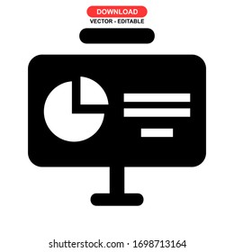presentation icon or logo isolated sign symbol vector illustration - high quality black style vector icons
