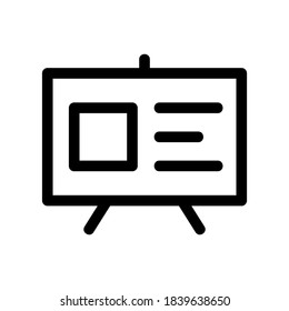 icono de presentación o logotipo símbolo de signo aislado ilustración vectorial - iconos vectoriales de estilo negro de alta calidad
