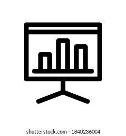 icono de presentación o logotipo símbolo de signo aislado ilustración vectorial - iconos vectoriales de estilo negro de alta calidad
