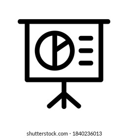 icono de presentación o logotipo símbolo de signo aislado ilustración vectorial - iconos vectoriales de estilo negro de alta calidad
