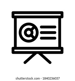 icono de presentación o logotipo símbolo de signo aislado ilustración vectorial - iconos vectoriales de estilo negro de alta calidad
