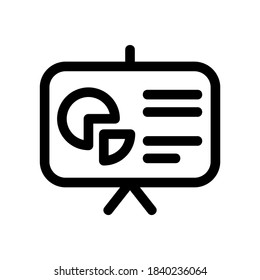 Präsentationssymbol oder Logo einzeln auf Zeichen, Vektorgrafik - hochwertige Vektorsymbole in schwarzem Stil
