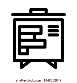 Präsentationssymbol oder Logo einzeln auf Zeichen, Vektorgrafik - hochwertige Vektorsymbole in schwarzem Stil
