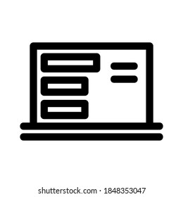 icono de presentación o logotipo símbolo de signo aislado ilustración vectorial - iconos vectoriales de estilo negro de alta calidad
