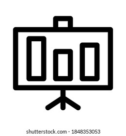 icono de presentación o logotipo símbolo de signo aislado ilustración vectorial - iconos vectoriales de estilo negro de alta calidad
