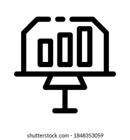 icono de presentación o logotipo símbolo de signo aislado ilustración vectorial - iconos vectoriales de estilo negro de alta calidad
