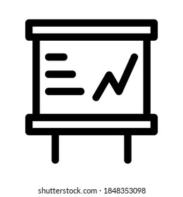 icono de presentación o logotipo símbolo de signo aislado ilustración vectorial - iconos vectoriales de estilo negro de alta calidad
