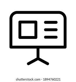 Icono de presentación o logotipo símbolo de signo aislado ilustración vectorial - iconos vectoriales de estilo negro de alta calidad
