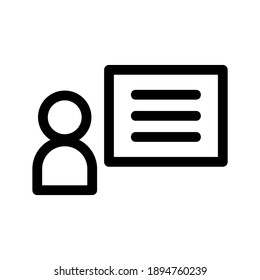 Presentation icon or logo isolated sign symbol vector illustration - high quality black style vector icons
