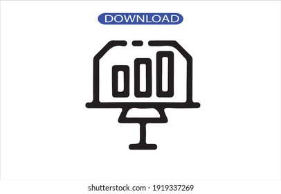 presentation icon or logo isolated sign symbol vector illustration - high quality black style vector icons.