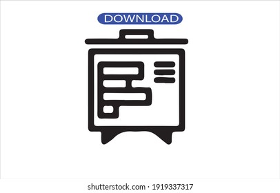 icono de presentación o logotipo símbolo de signo aislado ilustración vectorial - iconos vectoriales de estilo negro de alta calidad.