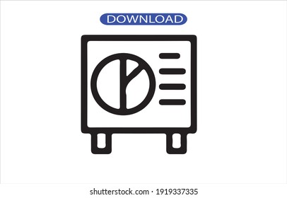 icono de presentación o logotipo símbolo de signo aislado ilustración vectorial - iconos vectoriales de estilo negro de alta calidad.