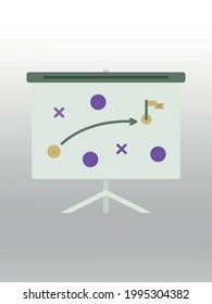 Presentation icon or logo isolated sign symbol vector illustration,right icon in filled,thin line,outline and stroke style Collection of high quality color style vector icon,gradient background