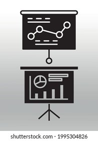 Presentation icon or logo isolated sign symbol vector illustration,right icon in filled,thin line,outline and stroke style Collection of high quality black style vector icon,gradient background