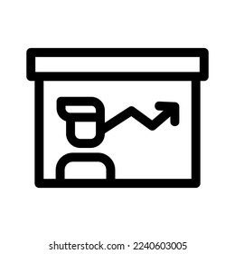 Präsentationssymbol oder Logo einzeln auf Zeichen, Vektorgrafik - hochwertige Vektorsymbole in schwarzem Stil
