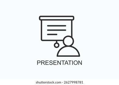 Presentation Icon Or Logo Isolated Vector Illustration
