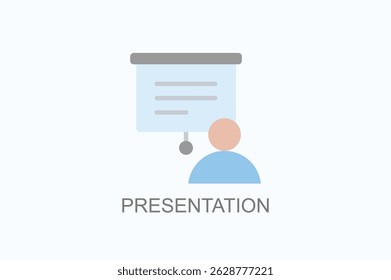 Presentation Icon Or Logo Isolated Vector Illustration