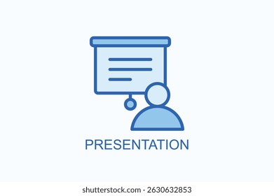 Presentation Icon Or Logo Isolated Vector Illustration