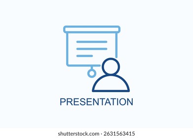 Presentation Icon Or Logo Isolated Vector Illustration
