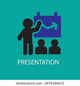 presentation icon logo vector illustration. training symbol template for graphic and web design collection Free Vector