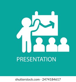 presentation icon logo vector illustration. training symbol template for graphic and web design collection Free Vector