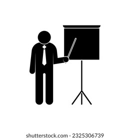 Icono de presentación. Administrador, símbolo del moderador.