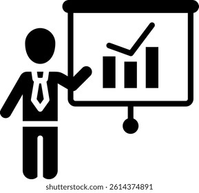 Presentation Icon Mixed Vector Illustration