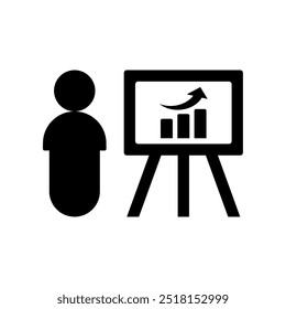 presentation icon, modern vector isolated on white background