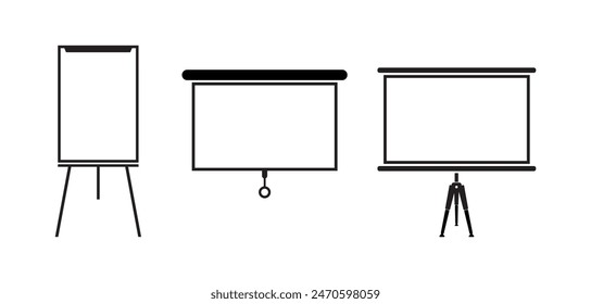 Presentation icon on white background	