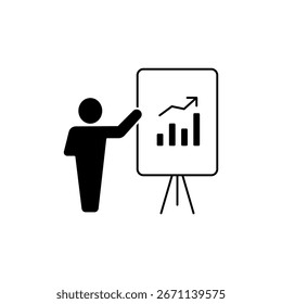 presentation icon outline editable stroke line drawing eps.