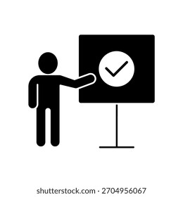 Icono de presentación Esquema editable Línea de trazo Dibujo EPS.