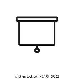 Presentation icon in outline style design suitable for website, app, and ui design. Vector illustration with editable stroke and pixel perfect icons on white background. EPS 10