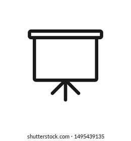 Presentation icon in outline style design suitable for website, app, and ui design. Vector illustration with editable stroke and pixel perfect icons on white background. EPS 10