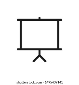 Presentation icon in outline style design suitable for website, app, and ui design. Vector illustration with editable stroke and pixel perfect icons on white background. EPS 10