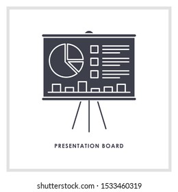 
Presentation icon in outline style design suitable for website, app, and ui design. Vector illustration with editable stroke and pixel perfect icons on white background. EPS 10
