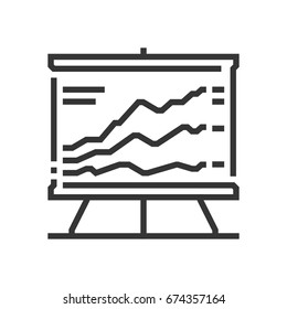 Presentation icon, part of the square icons, car service icon set. The illustration is a vector, editable stroke, thirty-two by thirty-two matrix grid, pixel perfect file.
